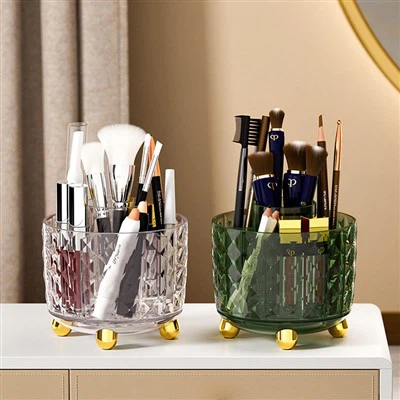 Aufbewahrungsbox für Make-up-Pinsel mit Rautenmuster